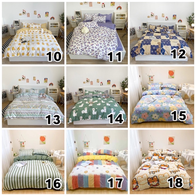 BỘ DRAP - CHĂN CHẦN BÔNG COTTON POLY