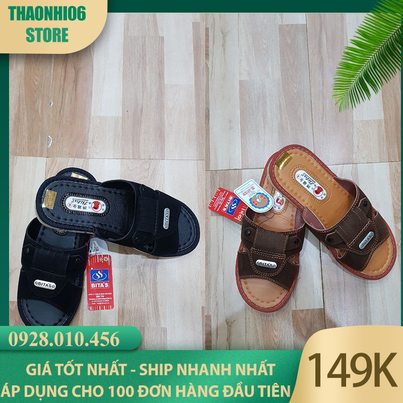 Dép Gà Bitas Xăng Đan Quai Ngang Chất Nhựa Cao Cấp Và Da Lộn Cam Kết 100% Chính Hãng