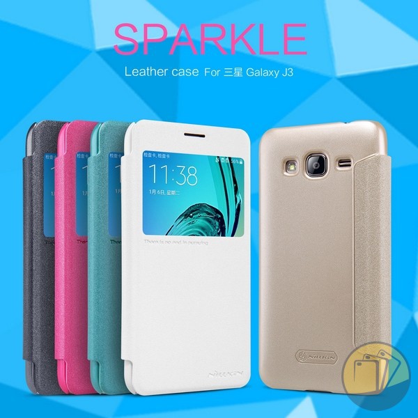 Bao da Galaxy J3 hiệu Nillkin Sparkle