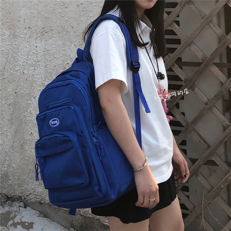 Balo trơn ulzzang nhiều ngăn