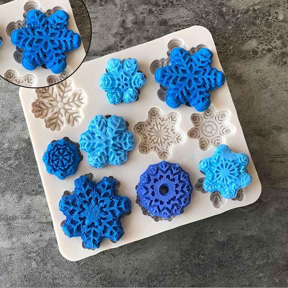 Khuôn bánh silicon tạo hình hoa tuyết giáng sinh dễ thương