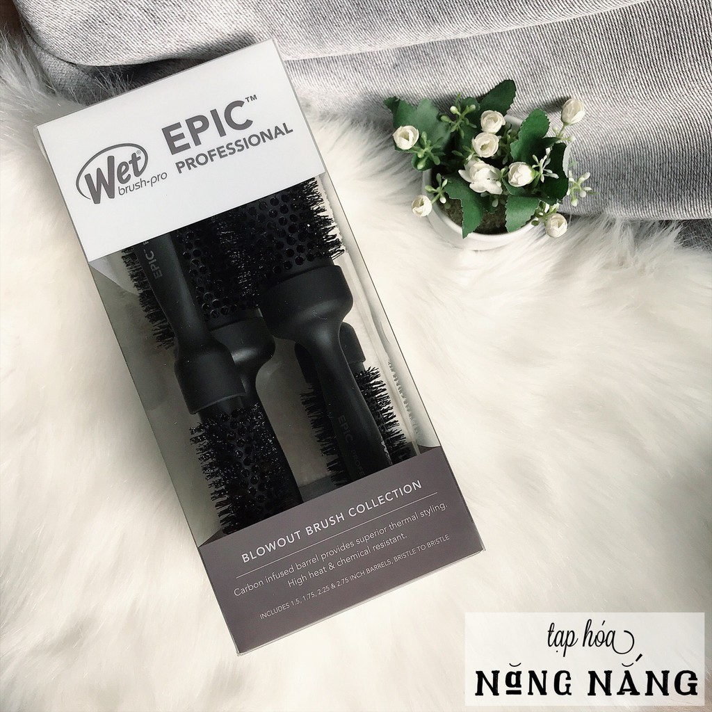 [Hàng sẵn] Lược lô tròn sấy tóc tạo kiểu Wet Brush dòng Epic Professional Blowout Brush