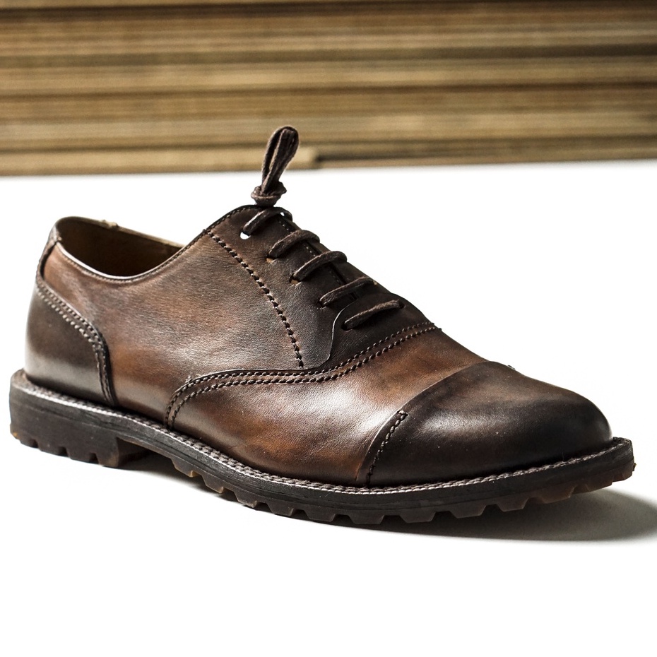 giày nam công sở da bò oxford timberland nâu