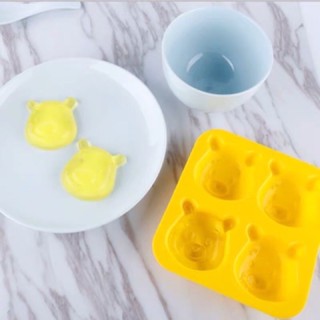 Khuôn silicon 4 mặt gấu