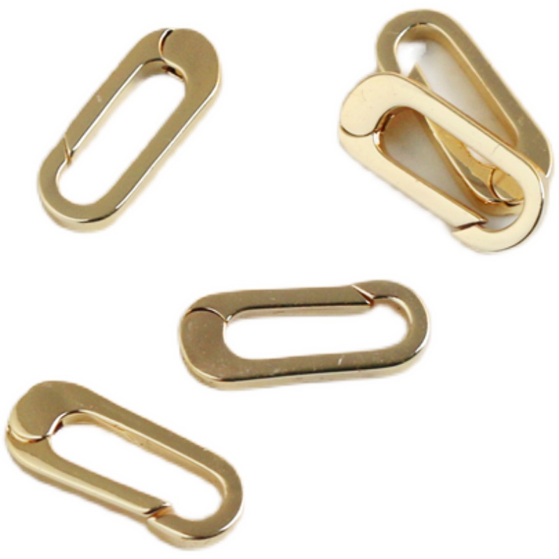 Khóa Kẹp Móc Càng Cua Hình Chữ Nhật Màu Vàng Đồng 14K Dùng Làm Trang Sức DIY