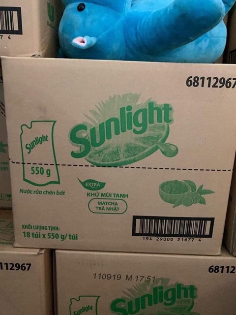 Nước rửa chén sulight matcha trà nhật, lô hội