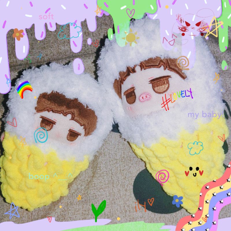 Có Sẵn Outfit Doll 10cm/15cm Túi Ngủ Ice-cream