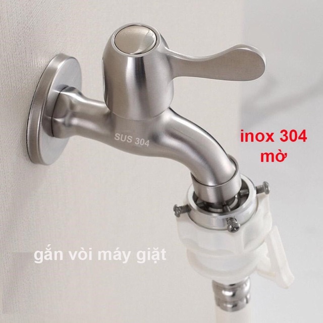 Vòi hồ  Inox 21 304,vòi máy giặt (Ship Hoả Tốc Nhanh)