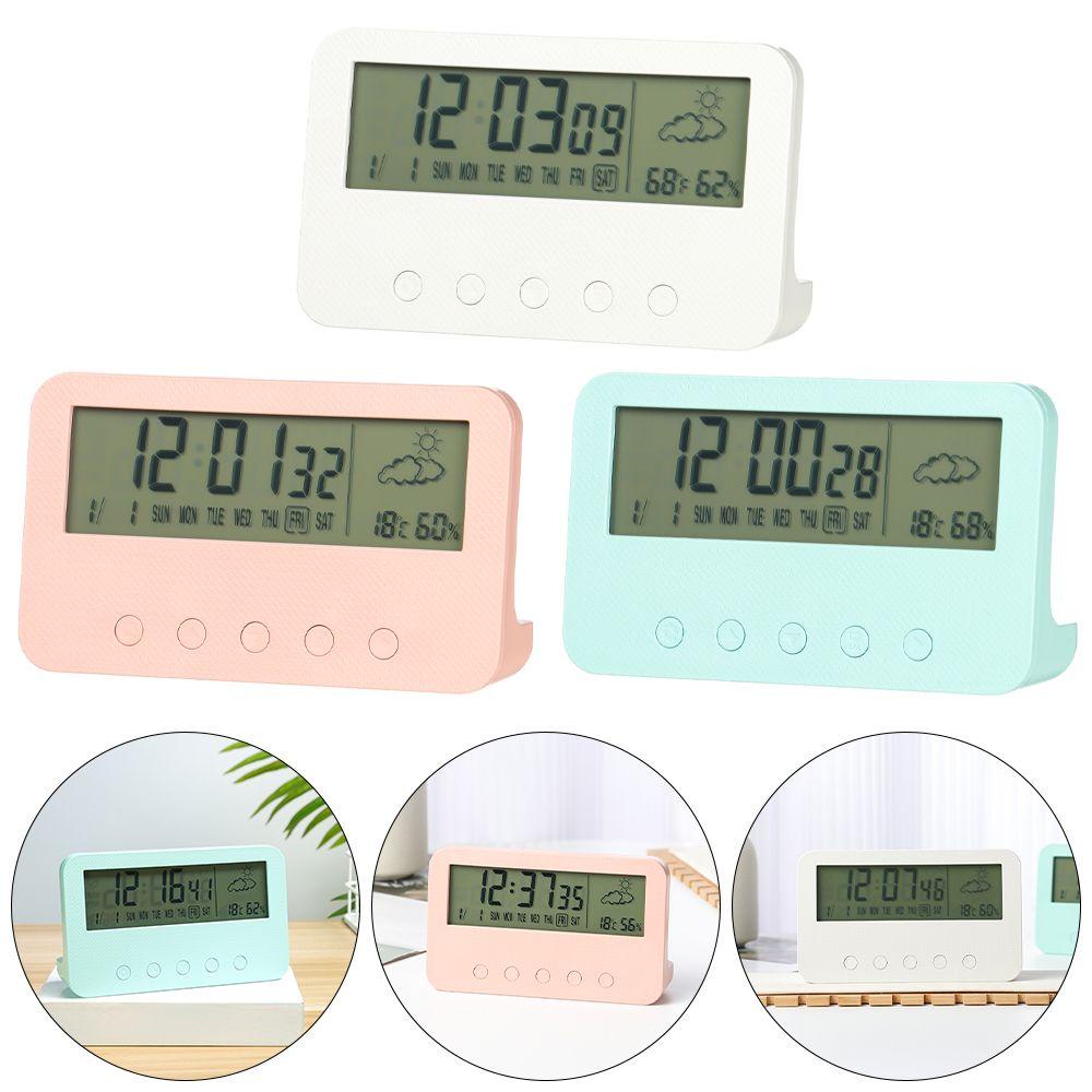 Đồng Hồ Báo Thức Điện Tử Có Đèn LED Hiển Thị Nhiệt Độ Và Độ Ẩm Sáng Tạo
