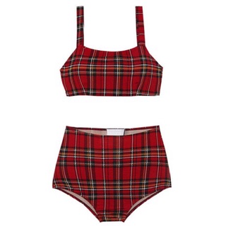 Bikini caro đỏ mẫu mới( kèm hình thật)
