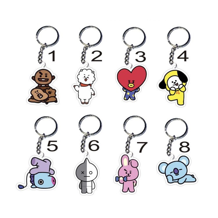 MÓC KHÓA BT21 BTS MẪU 1