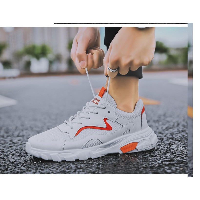 Giày thể thao nam đế cao - Giày Sneakers Nam Spiso Ts57 Trắng