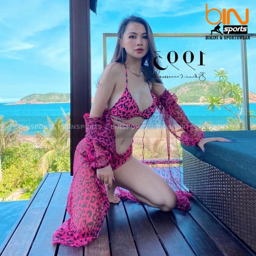 Bikini Nữ Hai Mảnh Beo Hồng Bin Sports BHV104