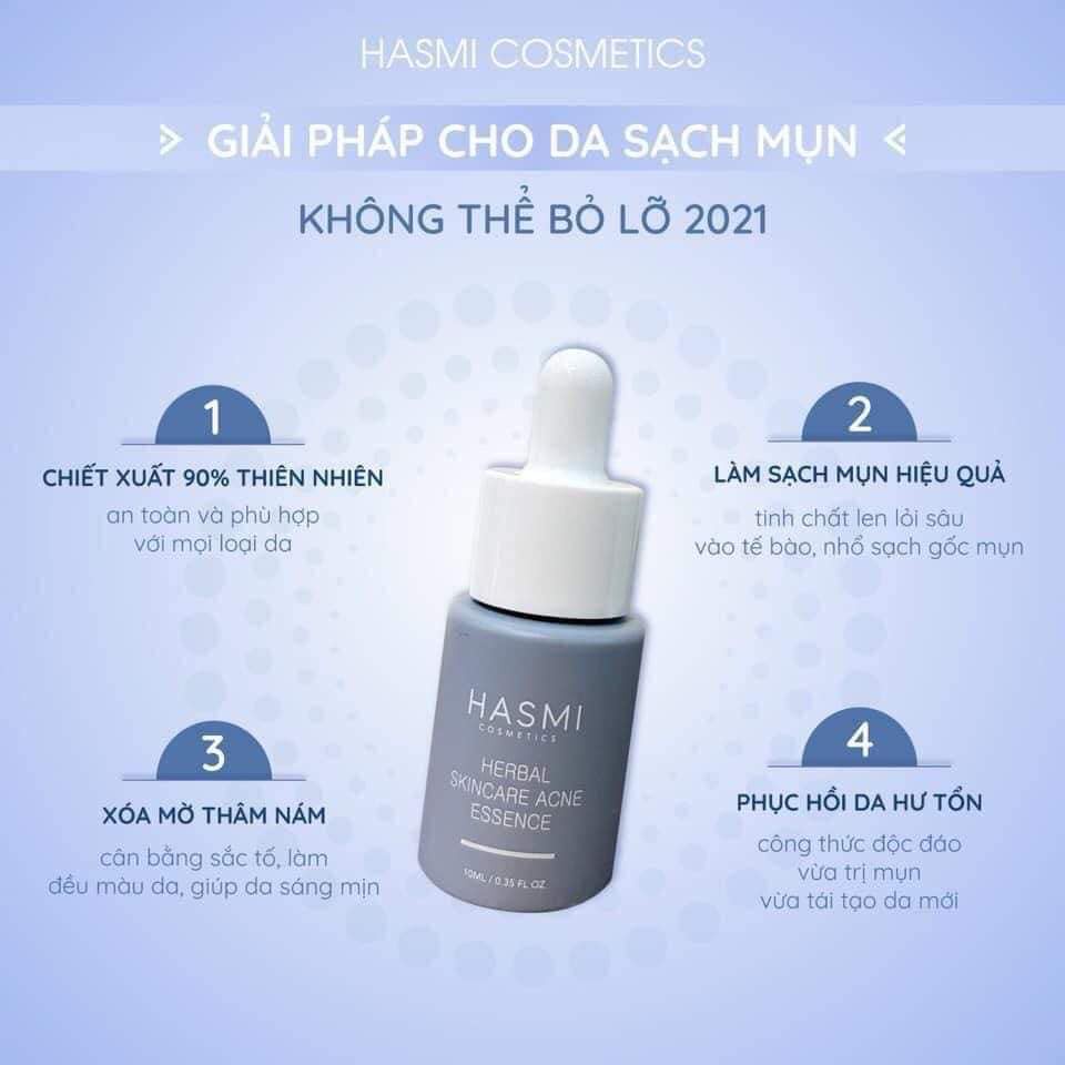 Serum giảm mụn li ti, mụn đầu đen Hasmi Herbal Skincare Acne Essence