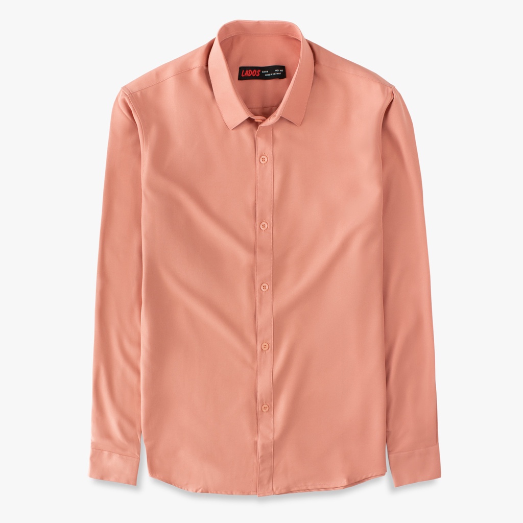 Áo sơ mi trơn tay dài nam LADOS - 780 , chất lụa không nhăn, mềm mát, thấm hút mồ hôi