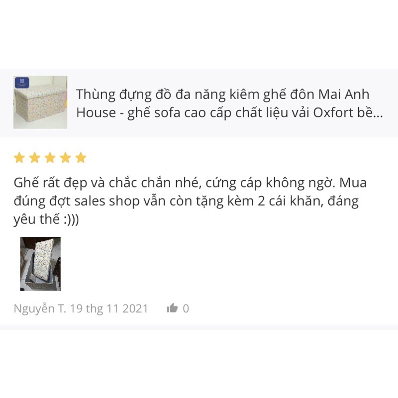 Thùng đựng đồ đa năng kiêm ghế ngồi Mai Anh House dáng dài