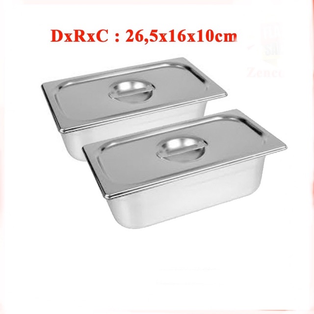 Khay đựng topping inox 1/4