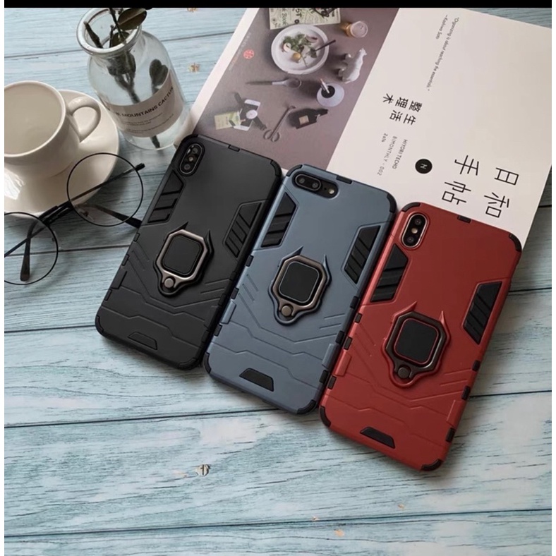 Ốp lưng chống sốc iron man kèm nhẫn ring chống xem video tiện lợi- IPhone 6 /6plus/ 7/7plus/ X / Xsmax/11/11promax/12/