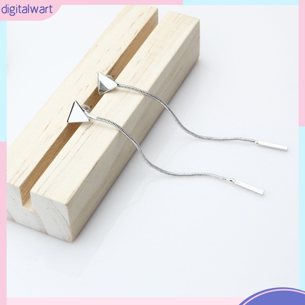 Đôi Bông Tai Dáng Dài Họa Tiết Tam Giác Thời Trang Cho Nữ