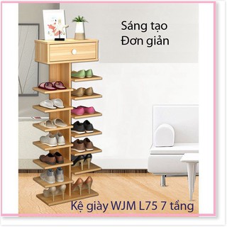 Kệ để và bảo quản giày dép 7 tầng có ngăn kéo thông minh, chất liệu gỗ cao cấp siêu bền đẹp