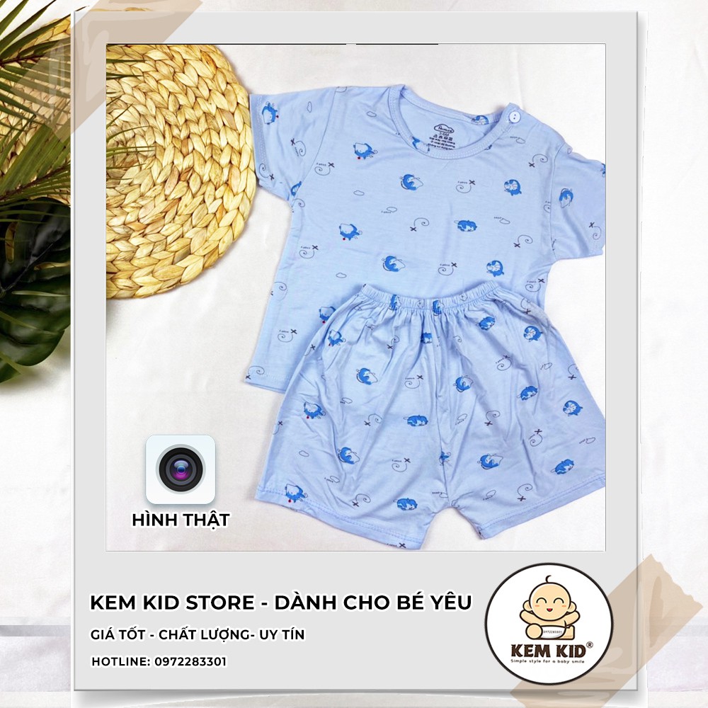 Bộ Avaler trơn gấu, vải thun lạnh siêu mát, mềm mịn thấm hút mồ hôi cho bé