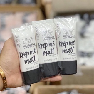 Kem Lót Kiềm Dầu, Se Khít Lỗ Chân Lông Catrice Prime And Fine Base Keep Me Matt 30ml