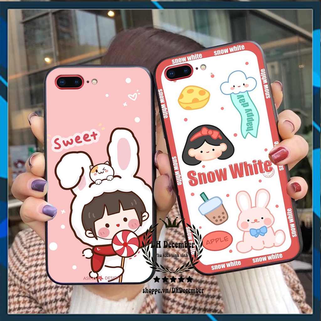 Ốp lưng IPHONE 7 PLUS / 8 PLUS in hình 3D lucky, gấu Brick xinh xắn - KHÔNG NÊN BỎ LỠ