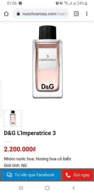 Nước hoa D&G Anthology L' Imperatrice