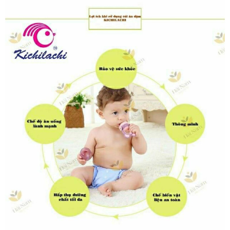 Túi nhai ăn dăm cho bé Kichi