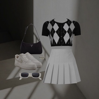 Áo croptop kiểu tay lỡ kẻ ô ba màu - brandy croptop - ảnh thật clip feedback