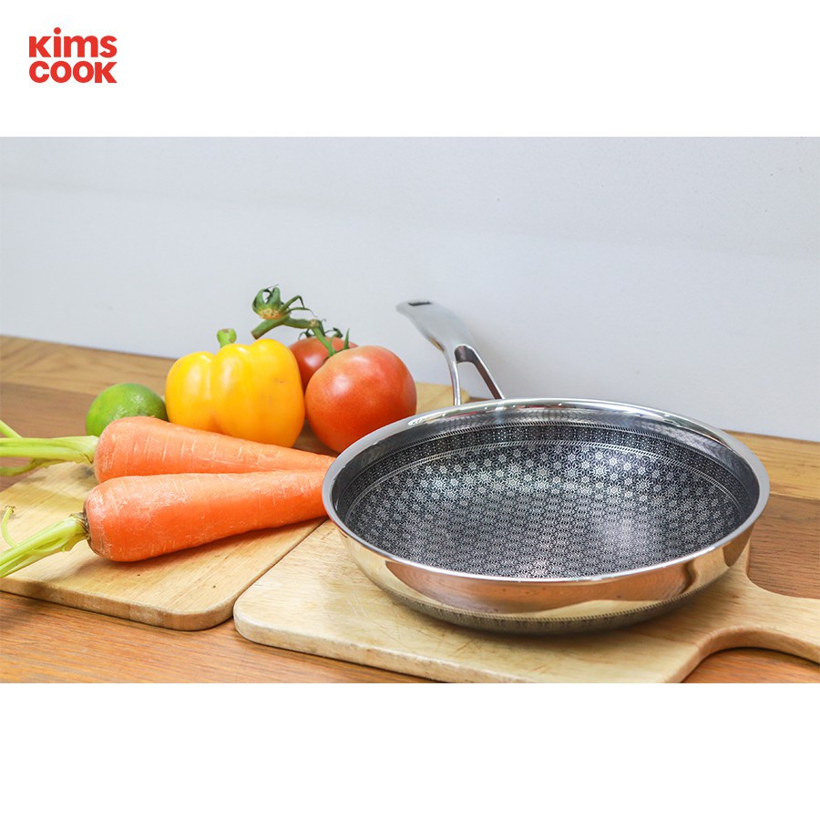 Chảo Noon Song inox 3 lớp đáy từ chống dính 2 mặt Kims Cook