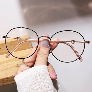 Mắt Kính Gọng Tròn Kim Loại Chống Bức Xạ Thời trang