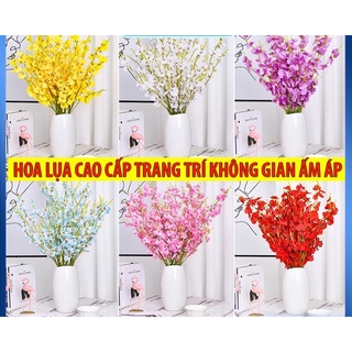 Nhánh lan vũ nữ giả dài 96cm trang trí nhà cửa