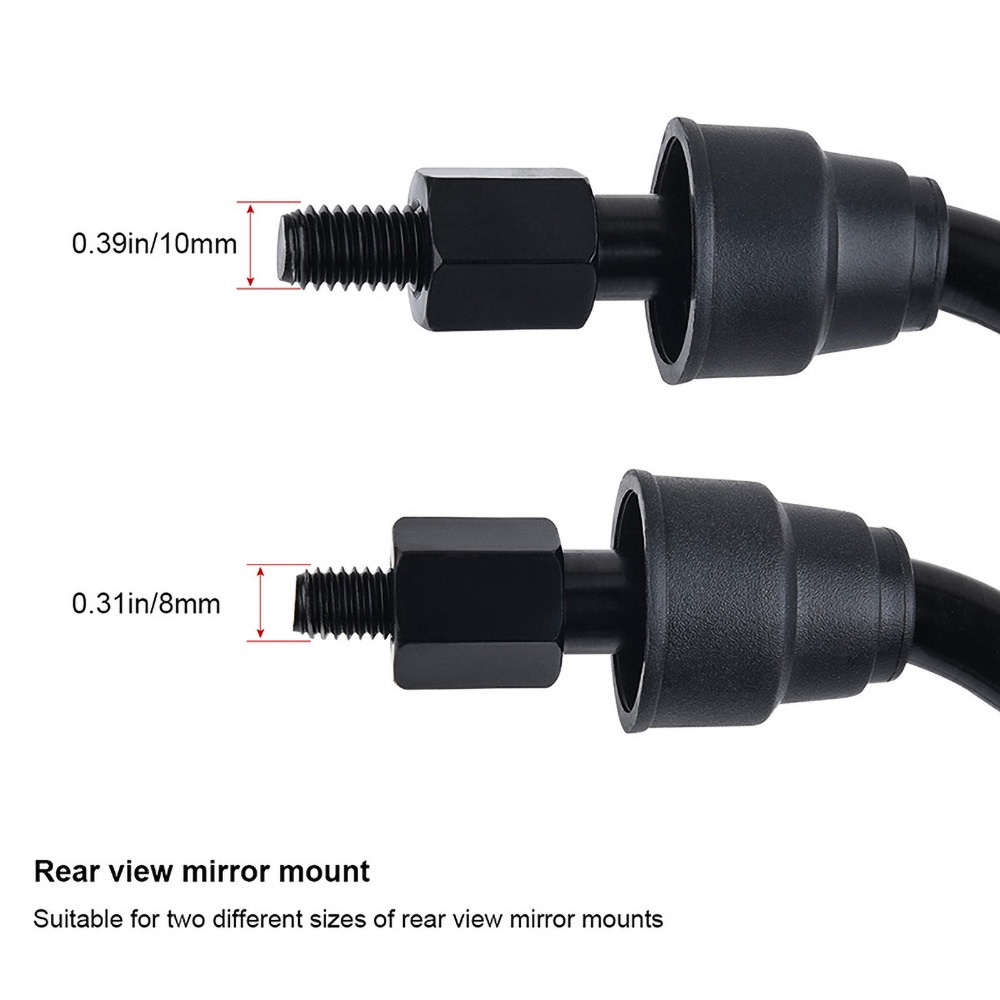 Set 2 kính chiếu hậu vít 10mm bằng sợi carbon cao cấp cho xe máy