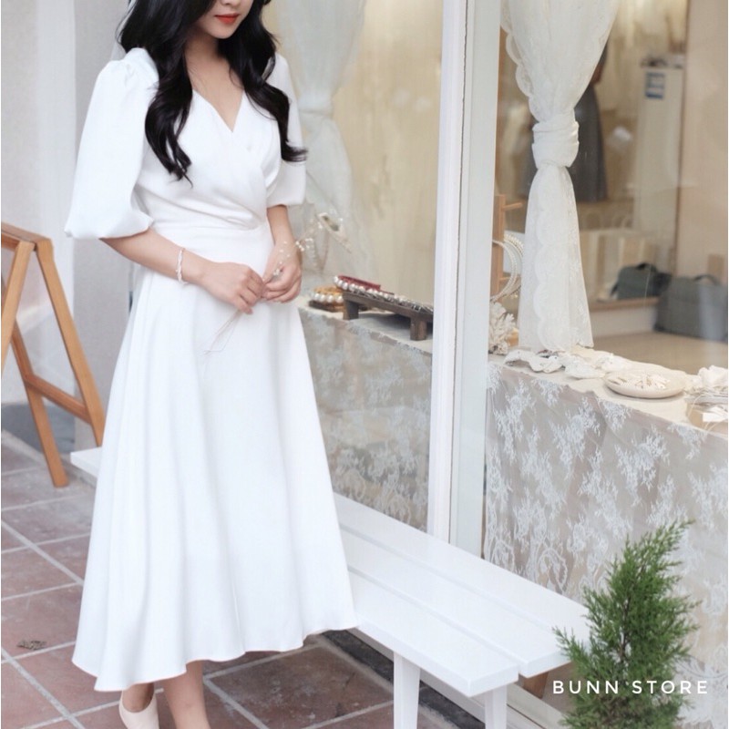 ( ẢNH THẬT SHOP CHỤP ) 👰🏻‍♀️ Váy Honie Chụp Ảnh Cưới - Váy Đi Tiệc Màu Trắng Nhẹ Nhàng Sang Trọng