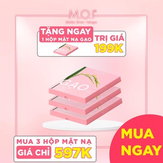 Mặt Nạ Gạo Tinh Khiết-M.O.I rice Hydro Mask Thải Độc giúp Da Căng Bóng Trắng Mịn- 1 hộp 3 miếng