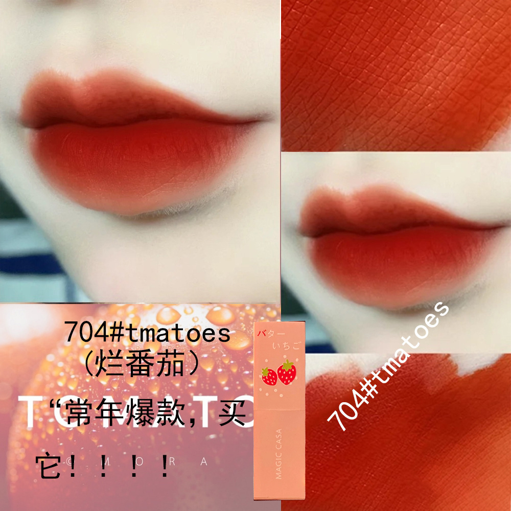 Students Matte Red Lipstick Moist Mist Face Color Lip Gloss Cosmetics | BigBuy360 - bigbuy360.vn