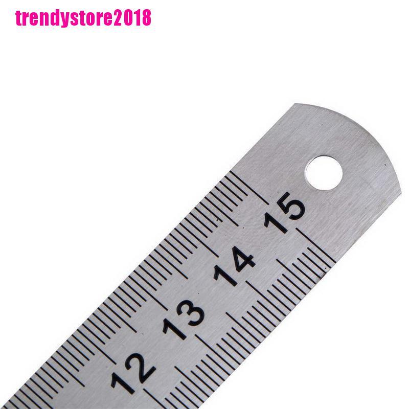 Thước đo thẳng 2 mặt bằng thép không gỉ 15cm #6