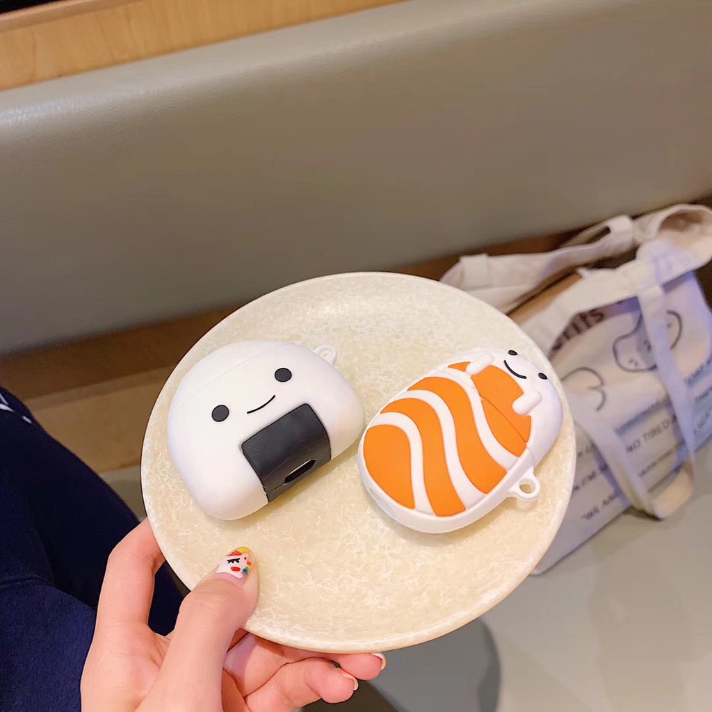 Vỏ bảo vệ mềm hình sushi dễ thương cho airpods1 airpods2