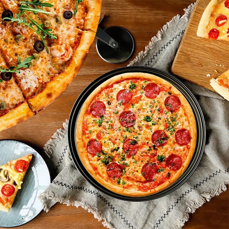 Khay pizza đục lỗ chống dính / Khuôn nướng pizza