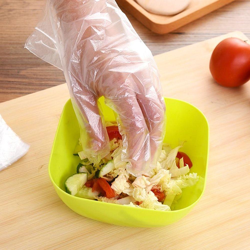 Set 100 Găng Tay Nhựa Polythene Vệ Sinh An Toàn Thực Phẩm Dùng Một Lần Cho Nhà Bếp/Nhà Hàng