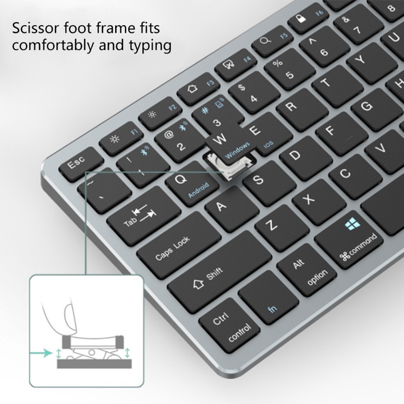 Bàn Phím Không Dây Hai Chế Độ Siêu Mỏng Không Gây Tiếng Ồn Cắm Và Ổ Cắm