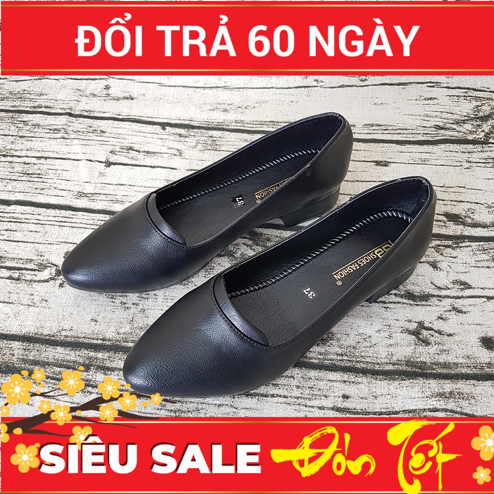 Giày cao gót 3cm đế vuông da siêu mềm Ensado 3P26DT thoải mái khi di chuyển nhiều