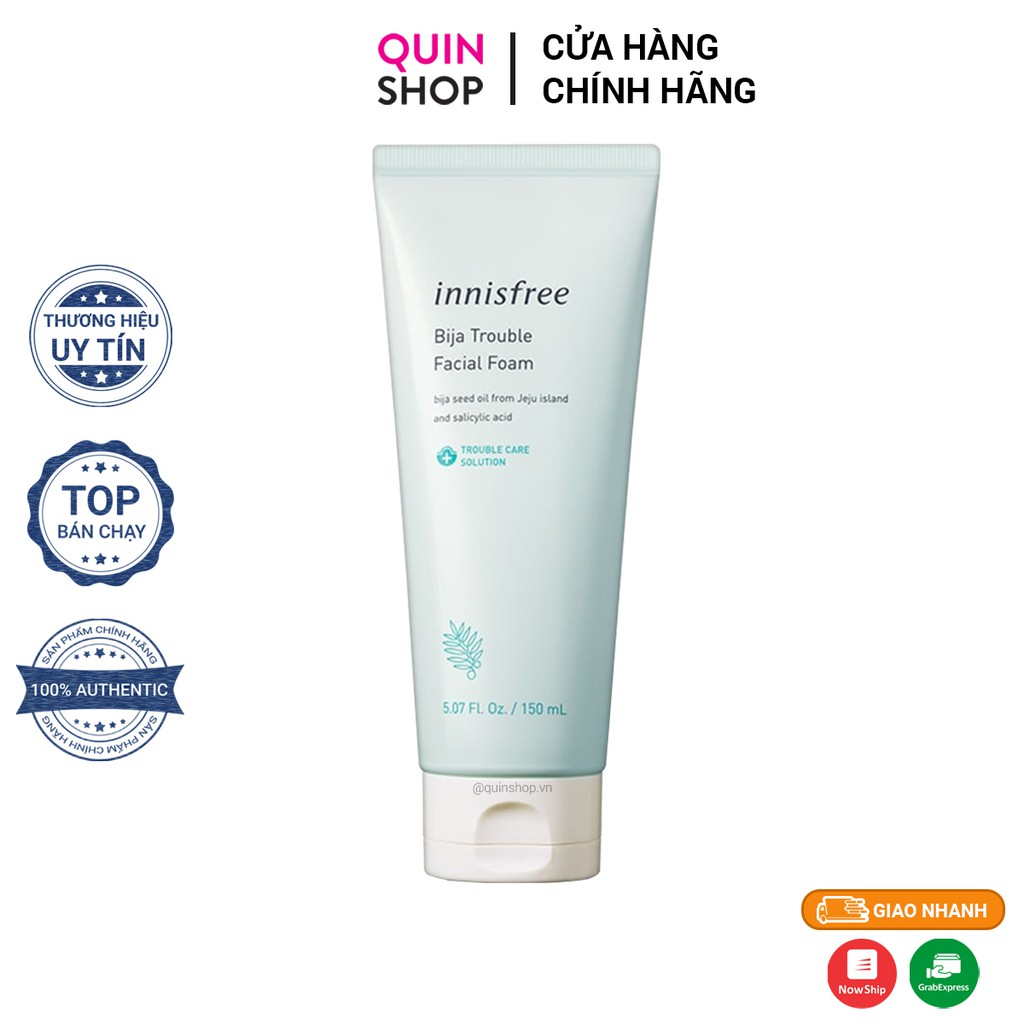 Sữa Rửa Mặt Cho Da Mụn Innisfree Bija Trouble Facial Foam