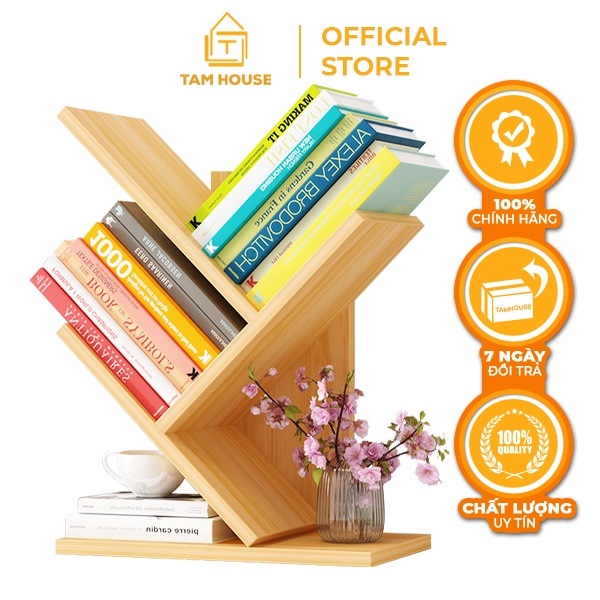 Kệ sách đa năng tiện ích mẫu mới Tâm House K24