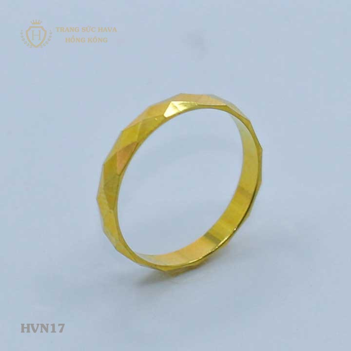 Nhẫn Nữ Trơn Xi Mạ Vàng Non Cao Cấp - Trang Sức Hava Hong Kong - HVN17