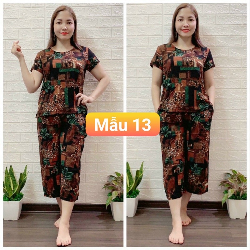 Đồ bộ trung niên cho mẹ, đồ bộ trung niên [ FREESHIP ] chất vải dầy, mền mịn,mặc mát thấm hút mồ hôisize 48-70kg