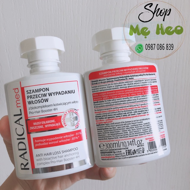 [ĐỦ BILL] Dầu gội ngăn rụng tóc RADICAL MED 300ml