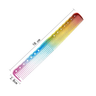 Lược cắt tóc nam nữ đẹp cầu vồng 7 màu mã ngắn 18cm