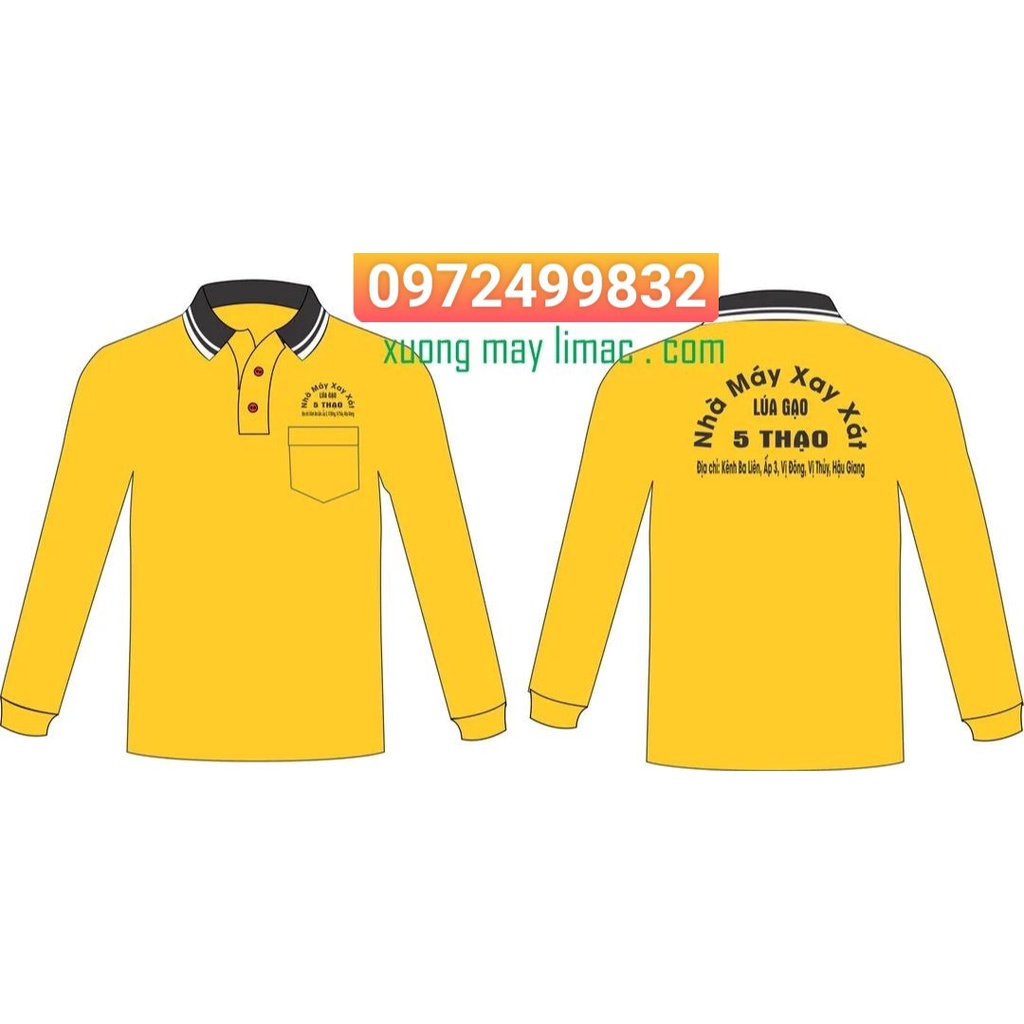 Đồng phục công ty dài tay, đồng phục nhân viên in logo theo yêu cầu  đủ màu